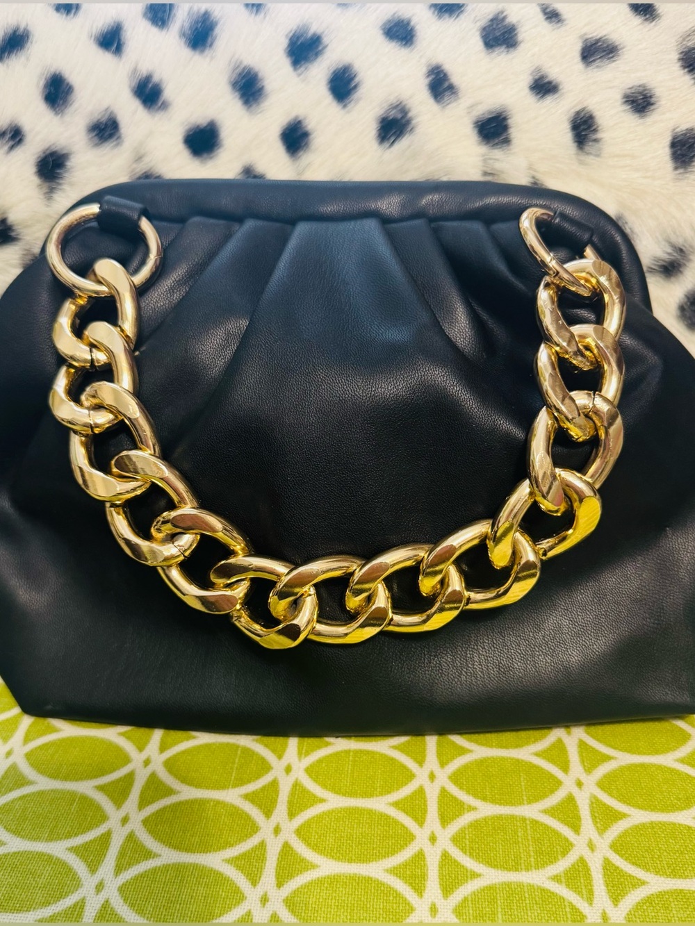 Chic Bold Gold Chain Bag
